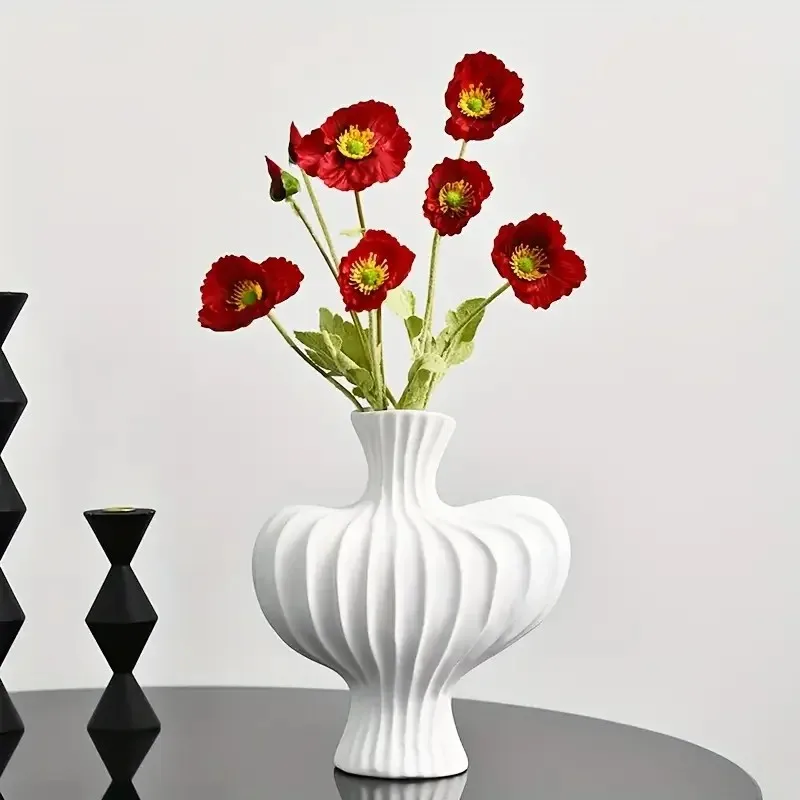 1PCS Modern Minimalist Chic Plastic Vase Imitation Plastic Water Cultivation for Home Living Room Desktop Decor