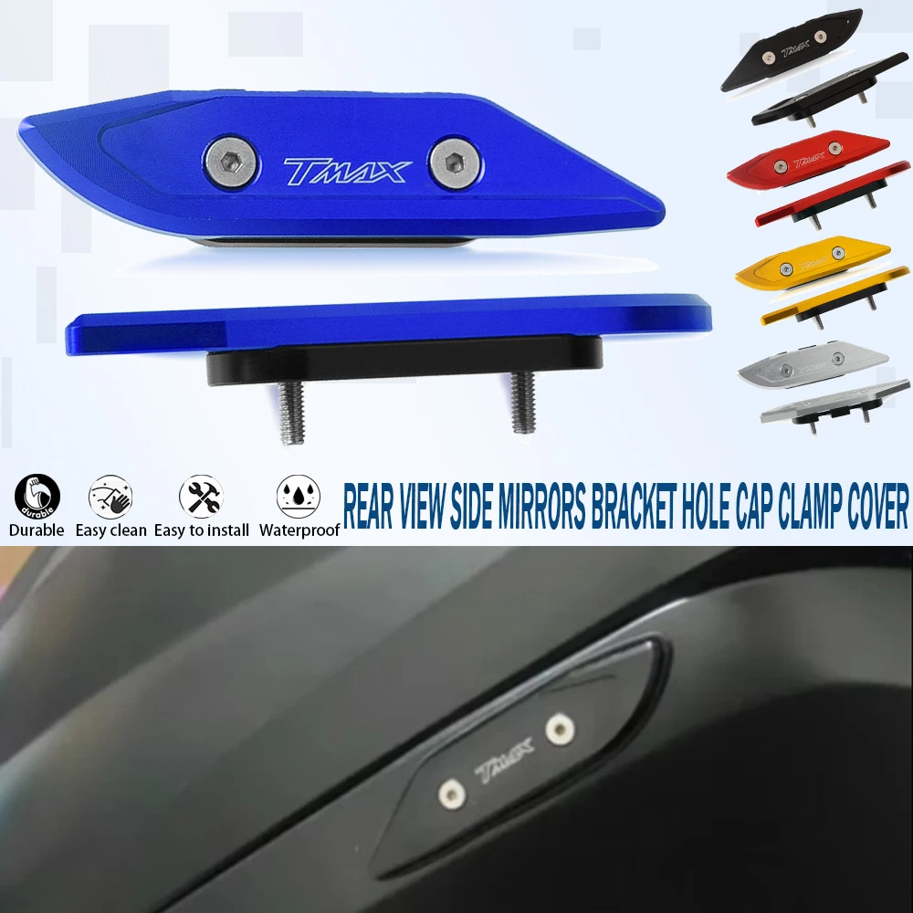 For Yamaha TMAX 500 560 TMAX 530 SX DX T-MAX 530 560 500 2012-2018 2019 2020 Rear View Side Mirrors Bracket Hole Cap Clamp Cover