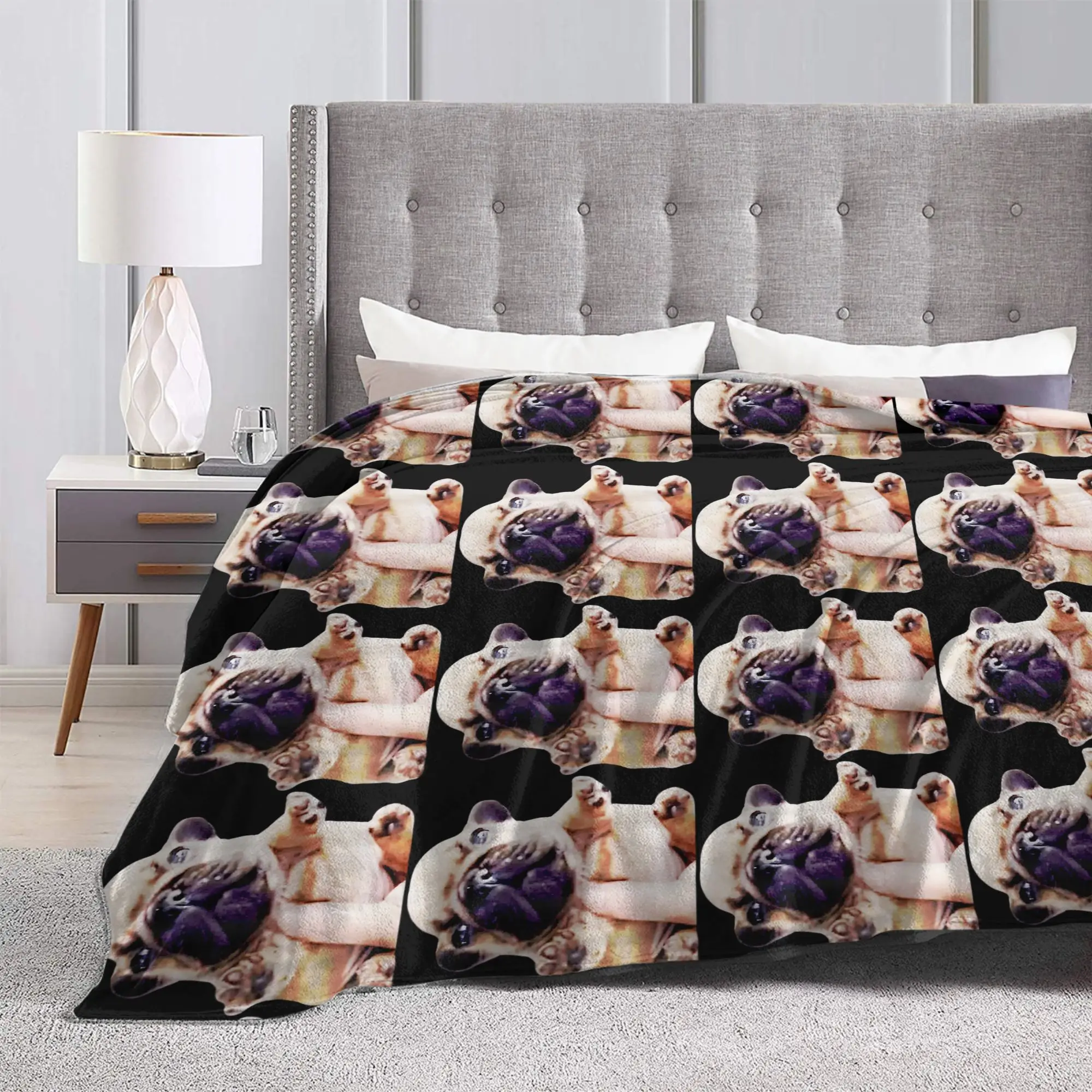 Pibble Meme مضحك الكلب الدماغ غسل بلدي البطن ميمي بطانية الفانيلا رمي بطانية للأريكة السرير المفرش الدافئة هدية عيد ميلاد