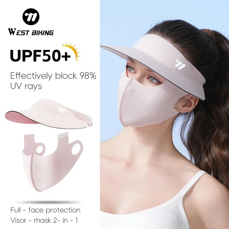 

WEST BIKING Sports Cycling Mask Set UV Protection Refreshing Breathable Sunscreen Hat Mask High Elastic Sports Cycling Accessory