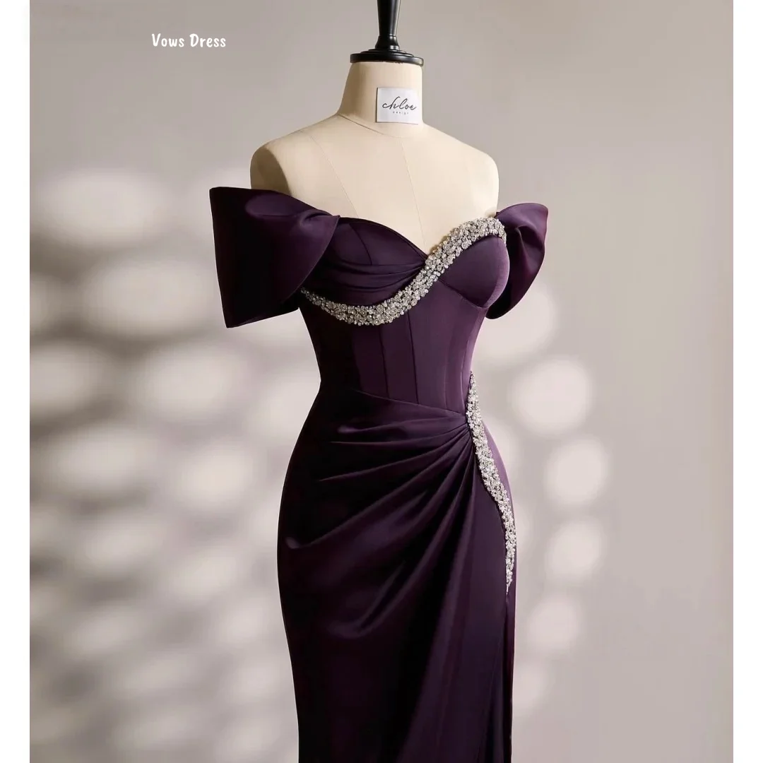 

Vows Custom Made Evening Dresses for Women Wedding Party Dress Elegant Gown Piglet Breast Fish Tail Rhinestone Ball Gowns Prom