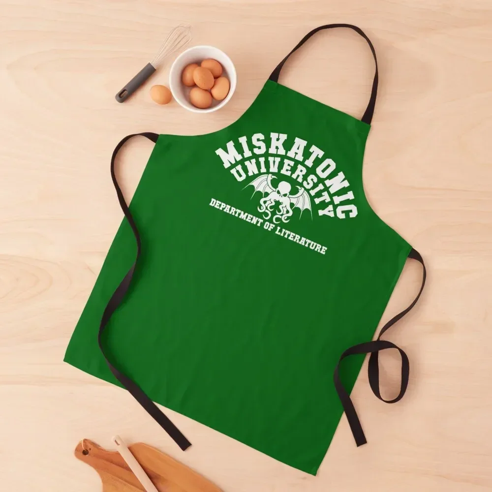 MISKATONIC UNIVERSITY DEPARTMENT OF LITERATURE Apron with personal logo Cute Kitchen kindergarten teacher Apron