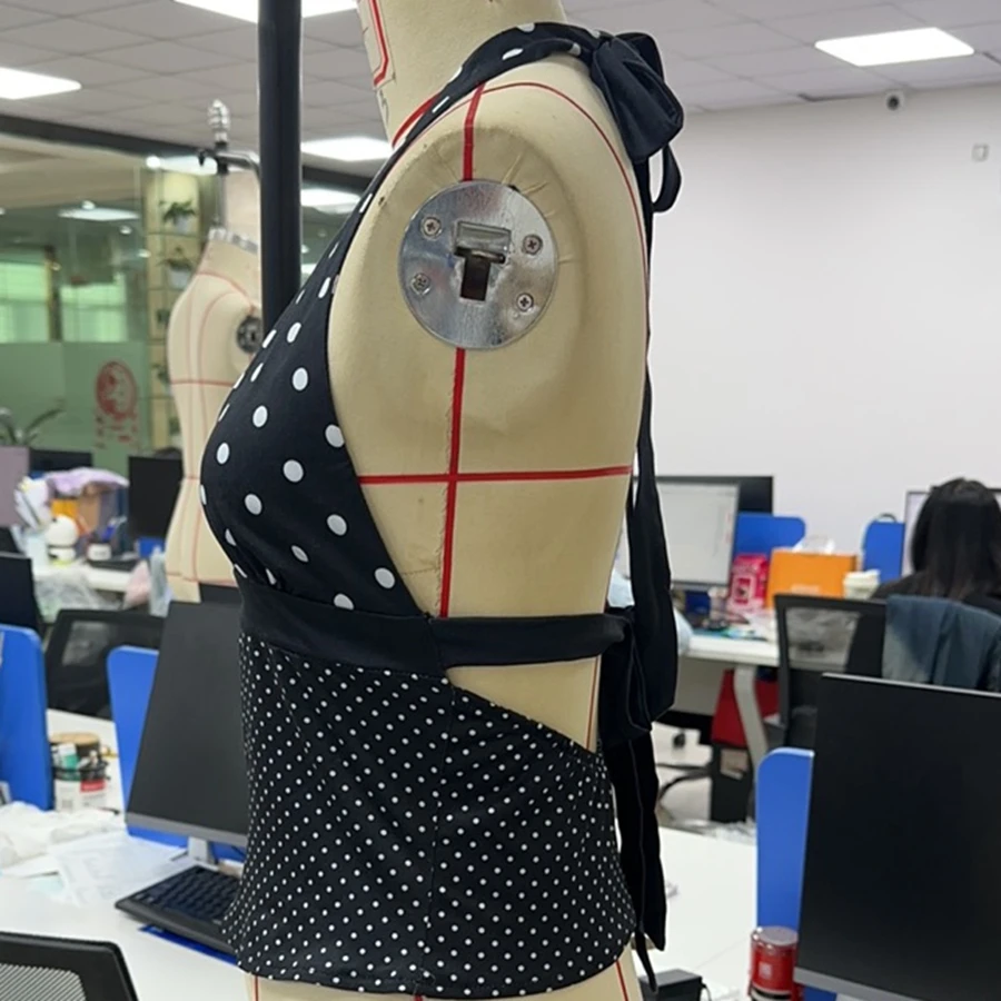 

Женские топы с открытой спиной в стиле ретро в стиле пэчворк, топы без рукавов с открытой спиной, облегающие топы на бретелях с принтом в горошек, летние рубашки