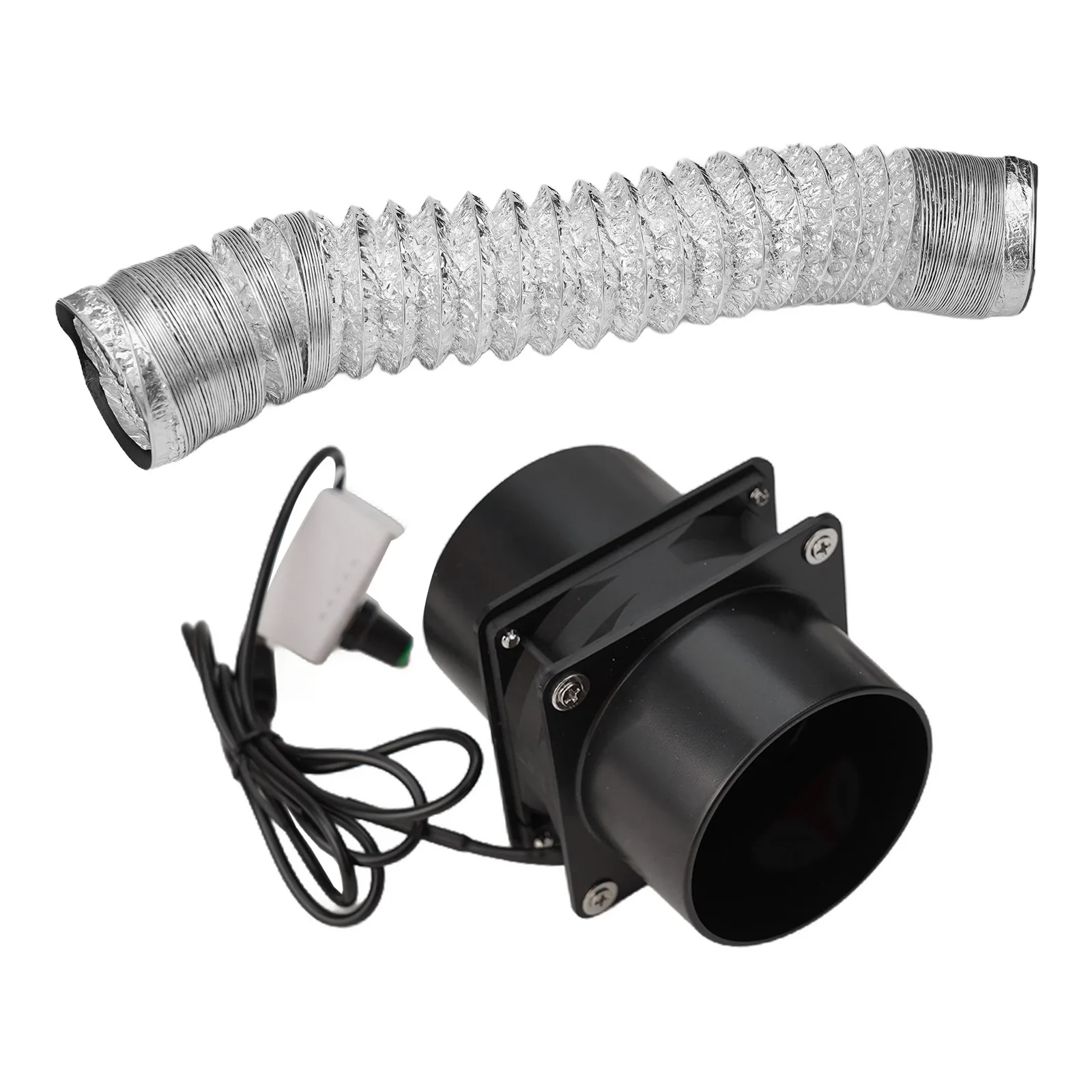 Compact Duct Exhaust Air Ventilation Fan Energy Efficient Speed Adjustable Noiseless Operation for Comfortable Spaces