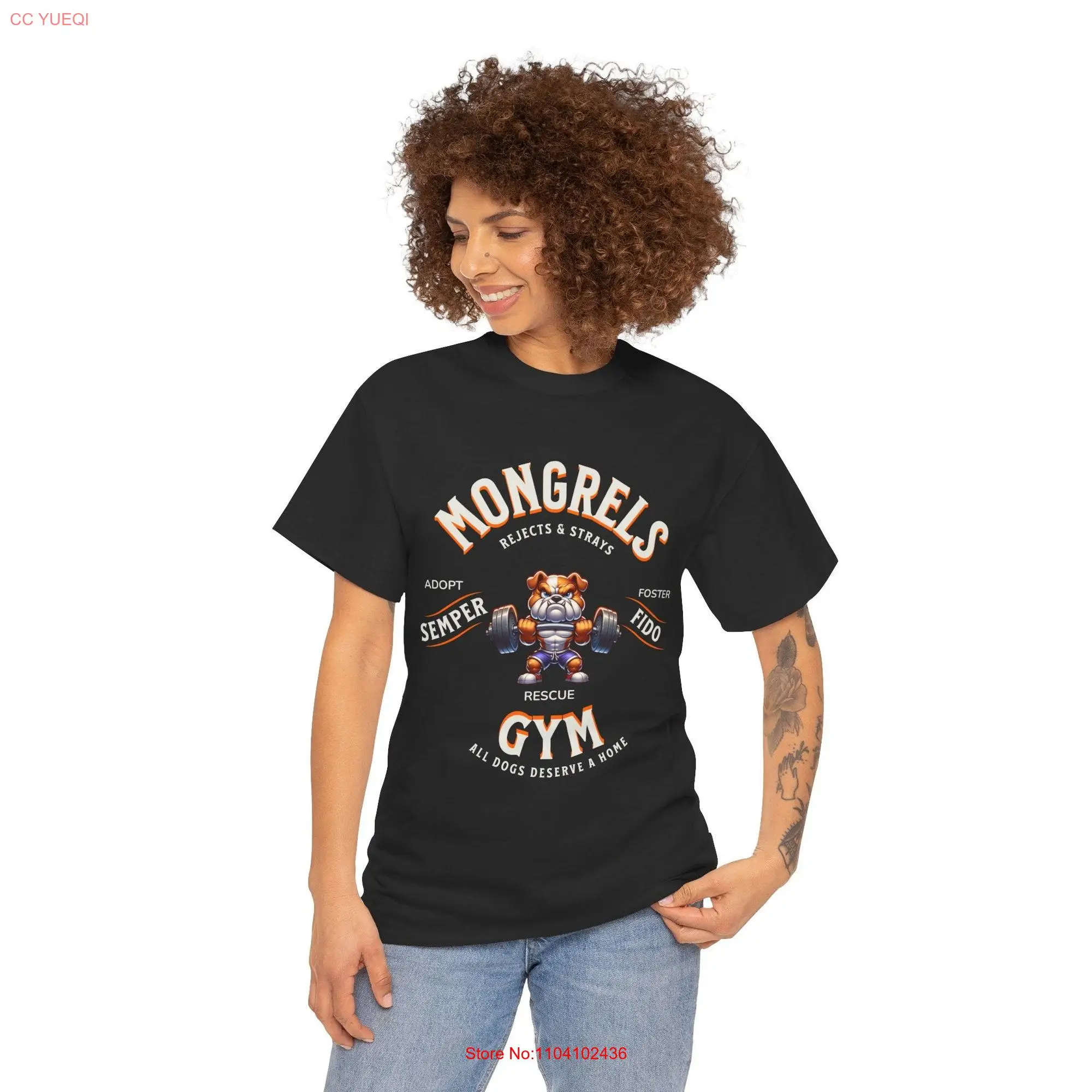 Mongrels Gym T Shirt For Dog Mom Dad Brand Lovers Bulldog Owners long or short sleeves