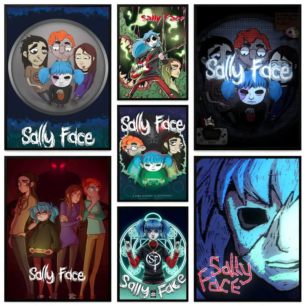 game Sally Face Poster Poster HD Frameless Preppy Style Wall Art Home Decor For Living Room Bedroom Gift