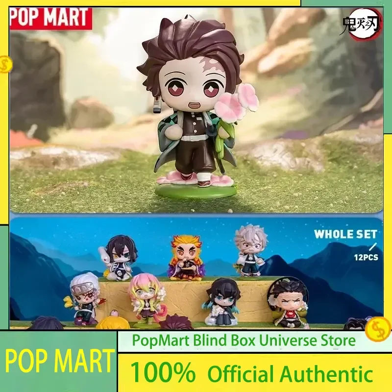 

POPMART Demon Slayer Birth Flower Series Сюрприз слепая коробка Guess Bag Mystery Box игрушки автомобиль настольные декоративные украшения подарок