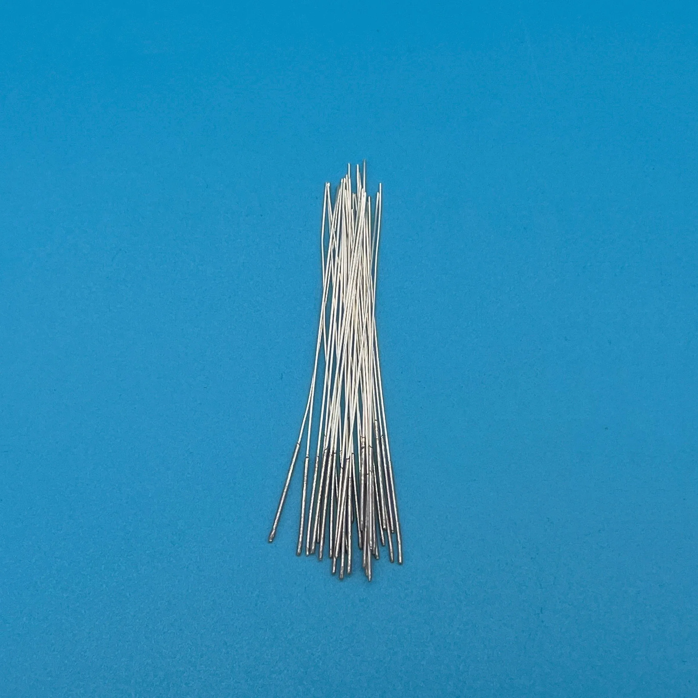 سلك فضي نقي مطلي بالكلوريد سلك فضي 0.6*80 مللي متر سلك فضي كلورايد مطلي بالكهرباء