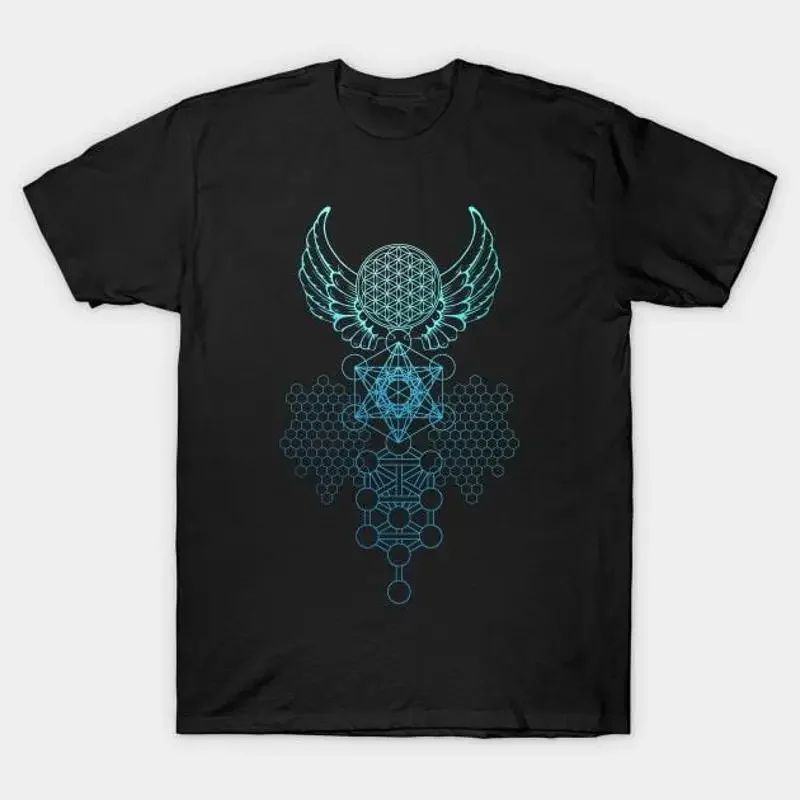 Abstrakte heilige Geometrie Blume des Lebens T-Shirt S 5XL Schneller Versand