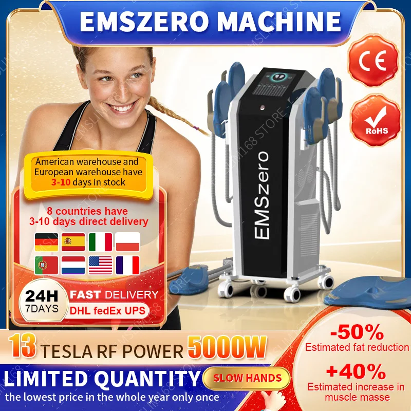 

Emszero Fat Reducing 4 Handles NEO Electrical Muscle Stimulation Enhancement Massager Butt Lift DLS-EMSLIM Machine