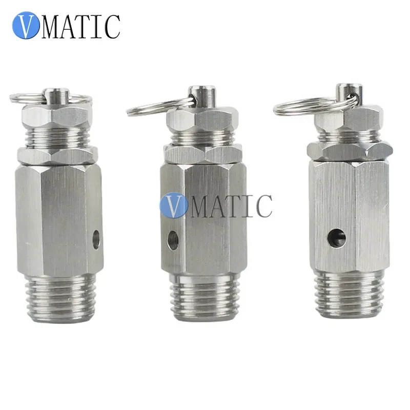 Free Shipping 304 Stainless Steel Safety Valve - Spring Type, Adjustable Pressure Relief Valve for Air Compressor Tanks