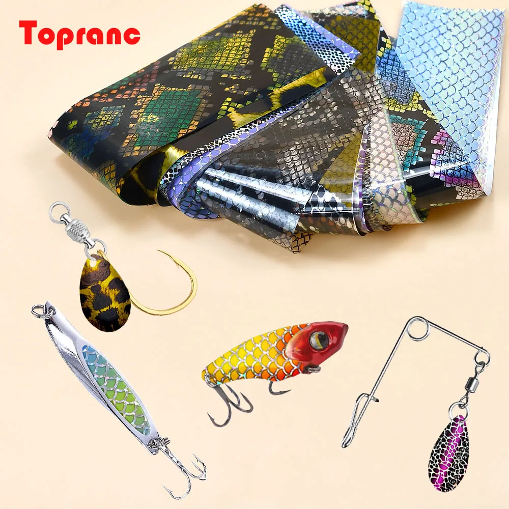 2Packs Fish Scale Lure Stickers Colored Laser Paper Film Jig Hard Bait DIY Fishing Lure Accessories