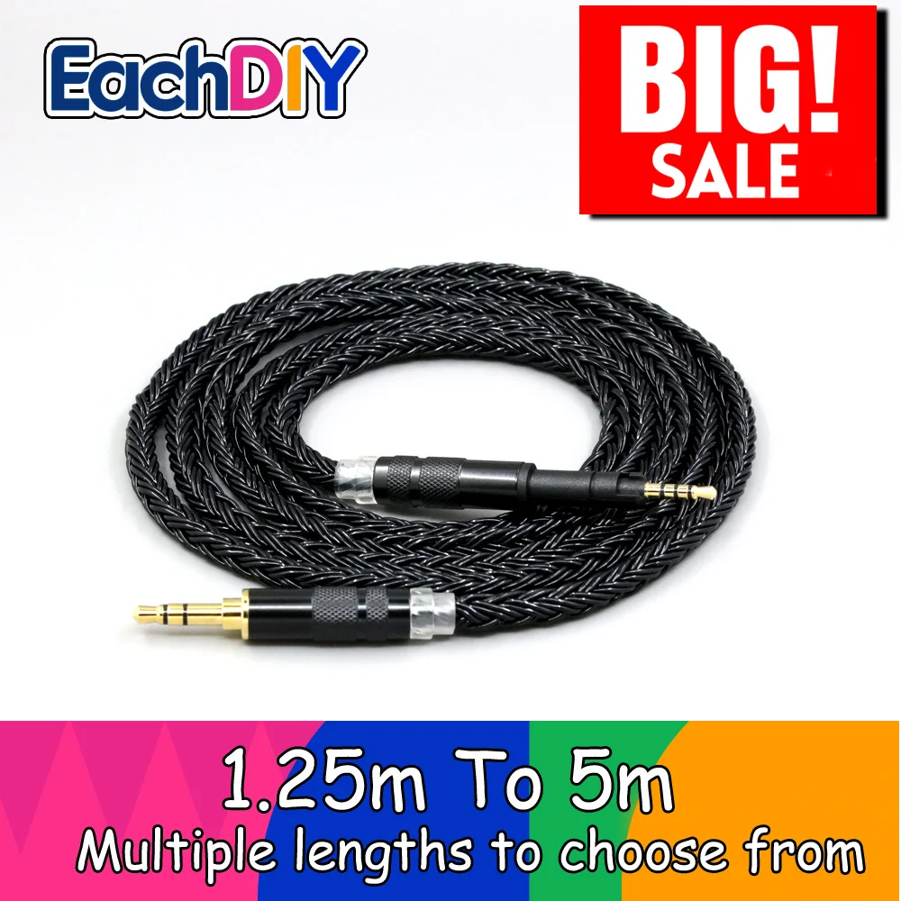 

16 Core Black Braided Earphone Cable For Neumann ndh 20 30 ndh-20 ndh-30 NDH20 NDH30 headphone LN009034