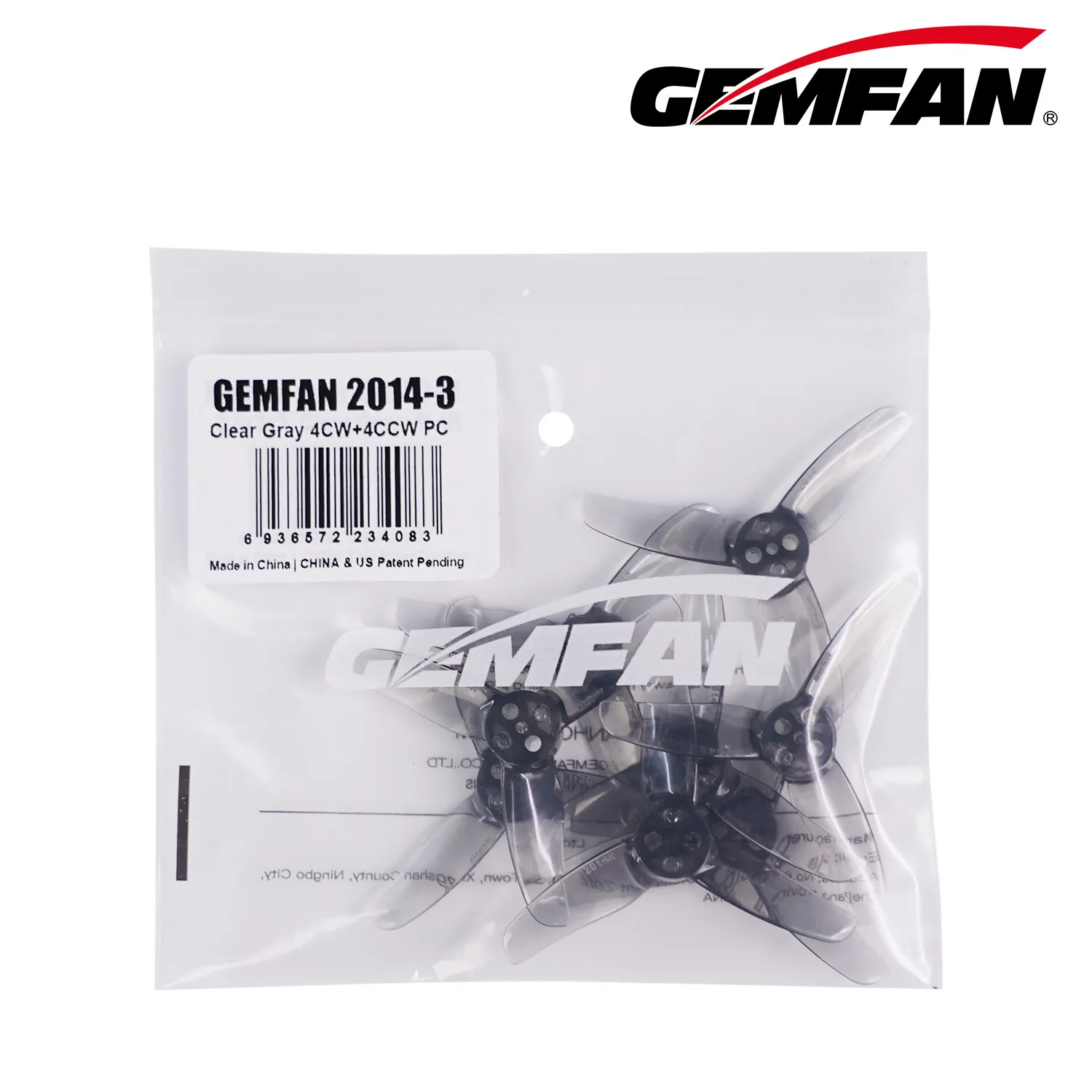 2014-3 2-inch Gemfan Props (4 Sets), 4CW+4CCW, Ultra-Light 0.7g for 90g Whoop Drones