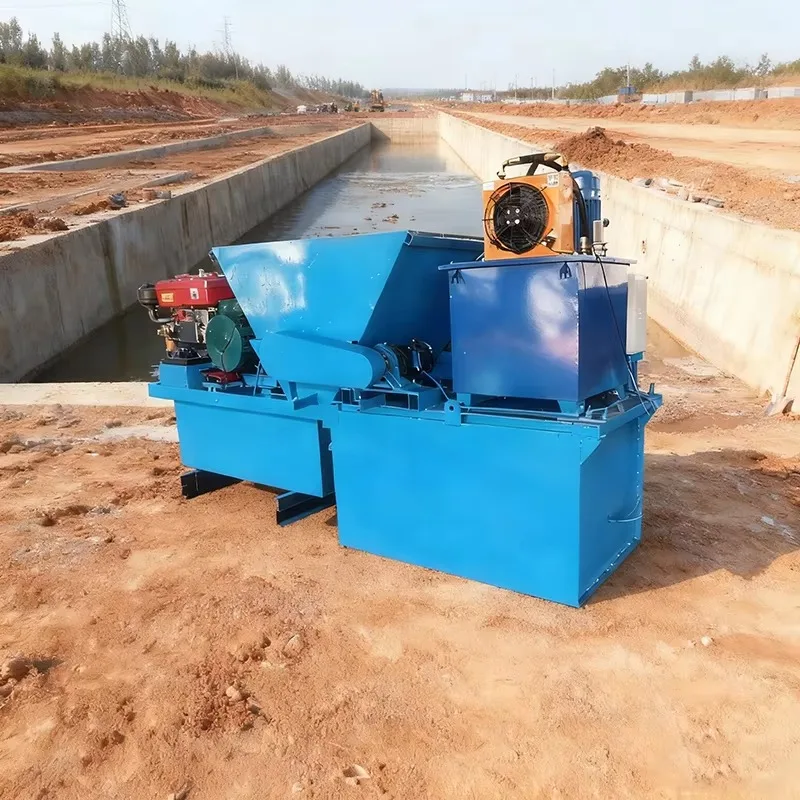 Customized Water Channel Forming Machine Engine Gear Motor Pump Bearing PLC For Stable Slope Design Smooth Water Flow High 1 Yea