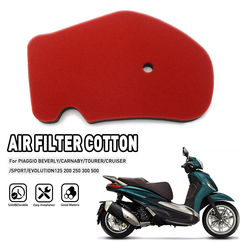 

FOR PIAGGIO BEVERLY CARNABY TOURER CRUISER SPORT EVOLUTION 125 200 250 300 500 Scooter Air Filter Sponge