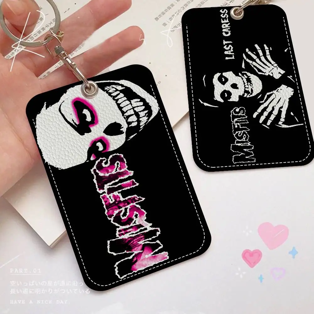 

Dark Rock Band M-Misfits Music Card Holder Suitable For Bank Business Work Card Holder Credit ID Card Badge Bag Holder Keychain