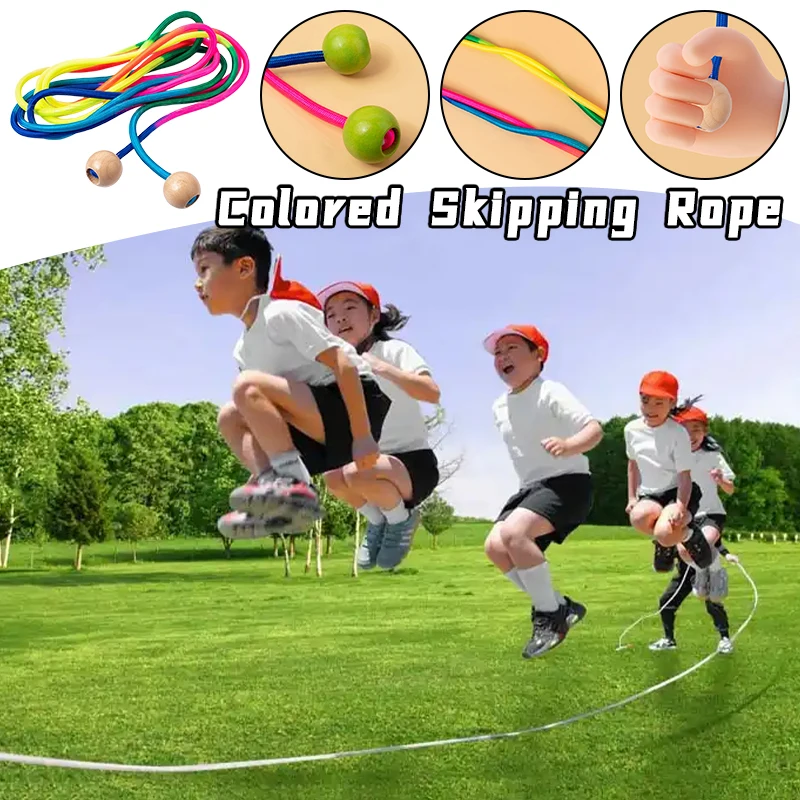 

5m Rainbow Jump Rope for Kids & Groups - Anti-Slip Speed Skipping Rope for Fitness, School PE, and Team Training
