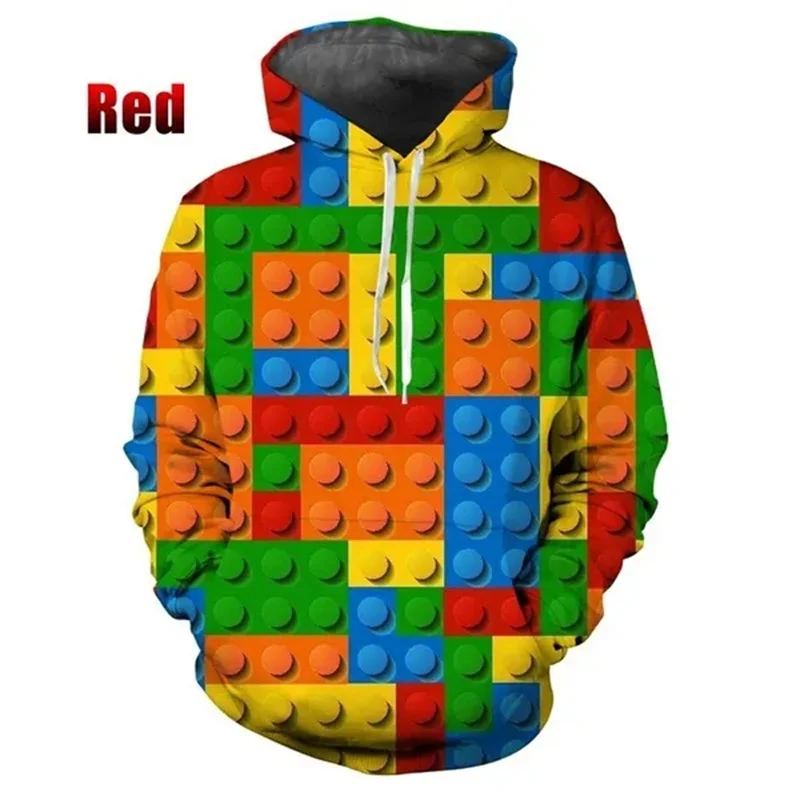 

Funny Building Blocks Bricks Toy Graphic Kids Hoodie Pullovers Men Clothing 3D Printing Hoodies Women Fashion Sweatshirts Hoody