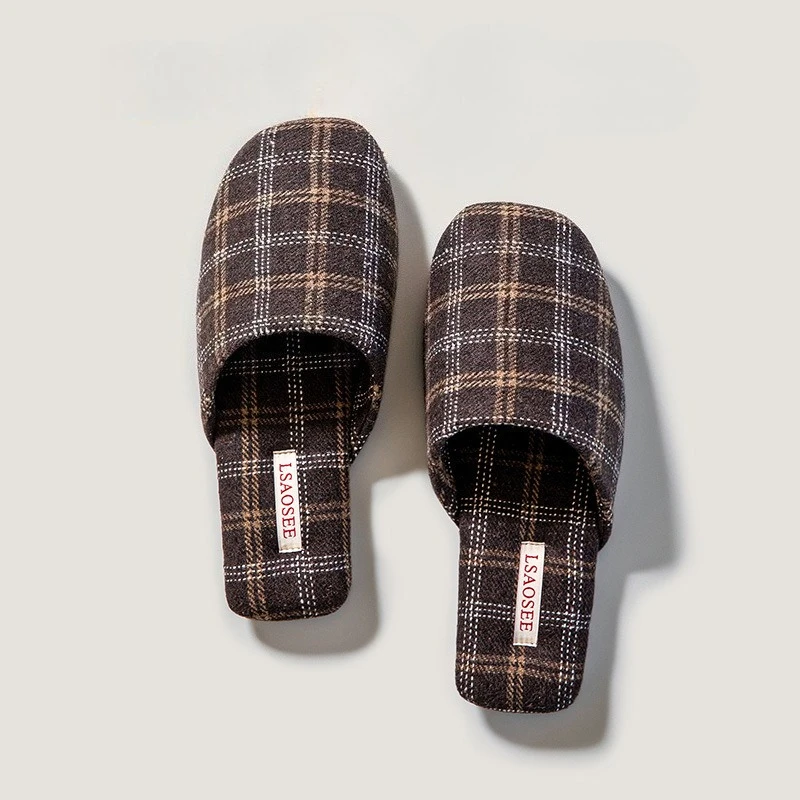 جميع المواسم متقلب للجنسين النعال عدم الانزلاق TPR وحيد النمط البريطاني الفاخرة المنزل داخلي زوجين أحذية الرجال والنساء النعال #4