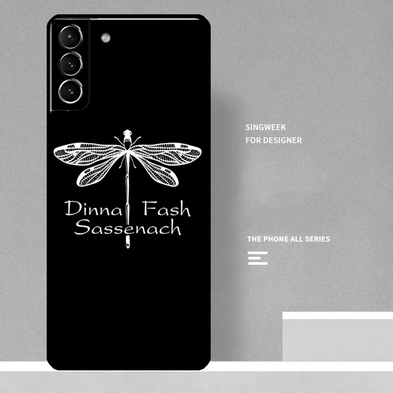 Outlander Sassenach Dragonfly Case For Samsung Galaxy S24 S22 S21 S23 Ultra Note 20 S8 S9 S10 Note 10 Plus S20 FE Cover