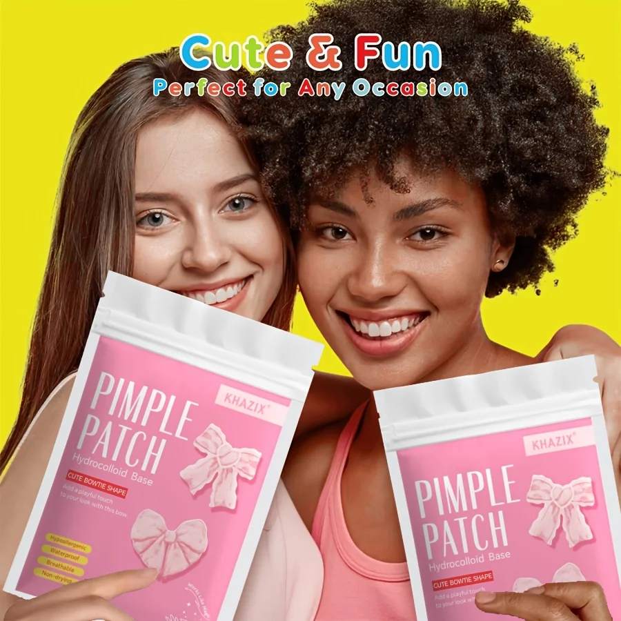 72PCS Pink cartoon acne stickers, specially designed to cover up pimples. cute-shaped acne stickers