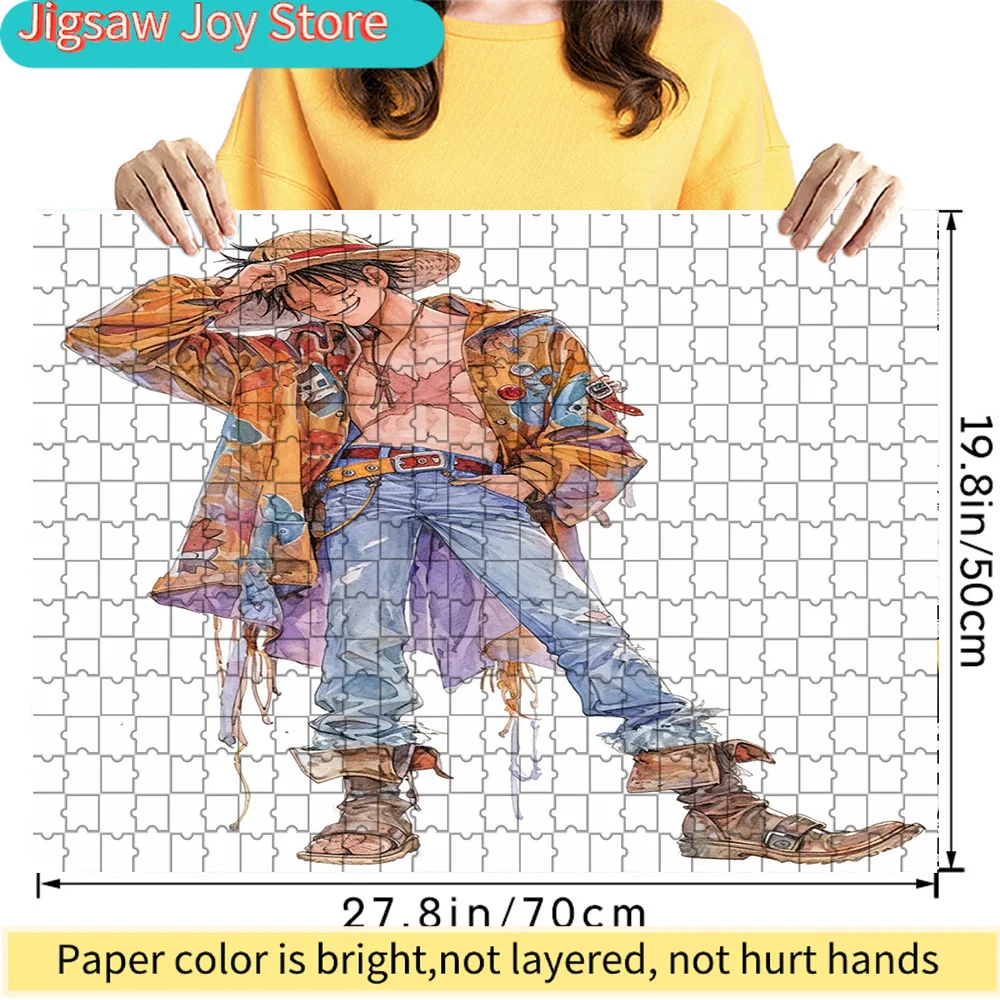 

Premium Paper Jigsaw Puzzle Featuring One Piece Portgas D. Ace Stylish Adventure Artwork, 27.8x19.8 Inches Large Size DIY Assemb