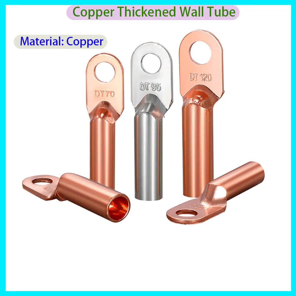 

DTG Copper Oil Plug Cable Wire Screw Hole Tubular Terminal Connector