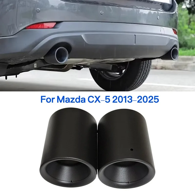 2PCS Muffler Tips Matte Black  For Mazda 6 2009 -2014 ATENZA 2013 2017 For Mazda CX-5 2013-2025 CX-30 CX-50 CX-8 CX-9