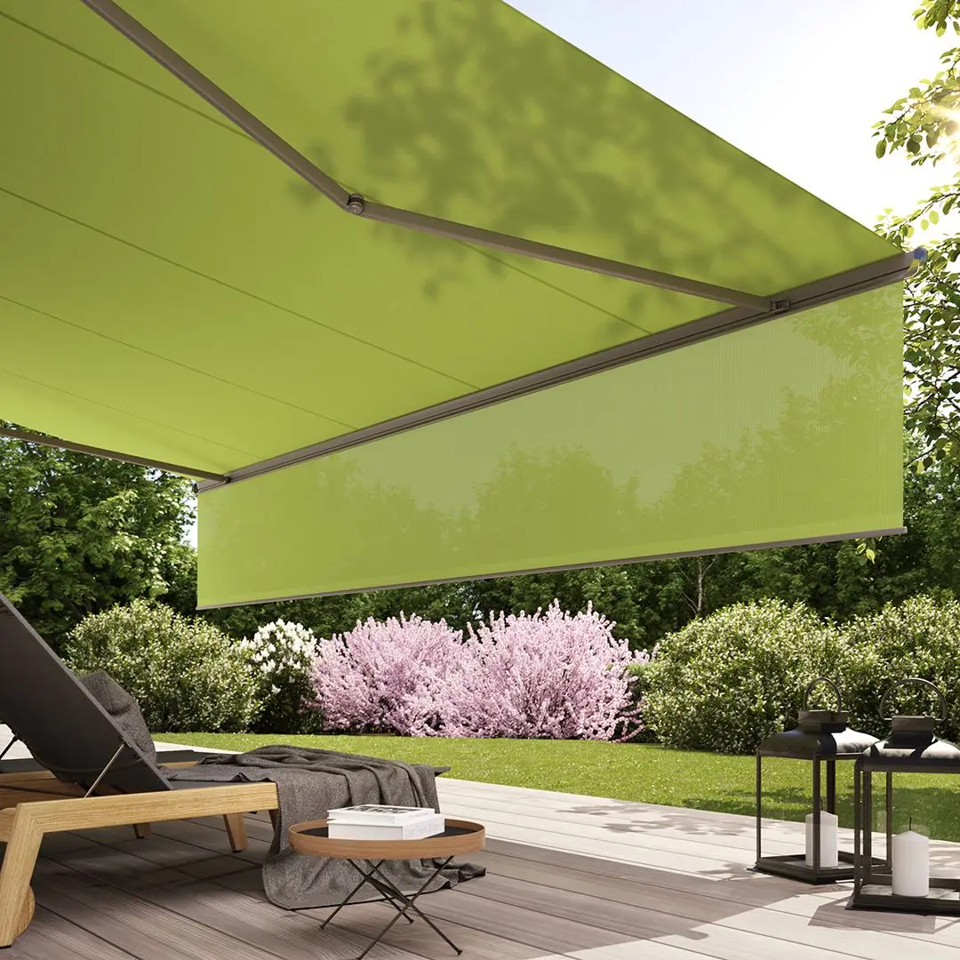 

Large Heavy-duty Outdoor Retractable Awnings with High Quality Luxury Style Sunshade Awning Windproof Custom Color and Size