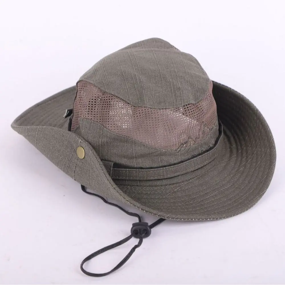 

Fashion Mesh Bucket Hat Wide Brim Sun Protection Sun Hat Breathable Portable Panama Hat Fishing Hiking