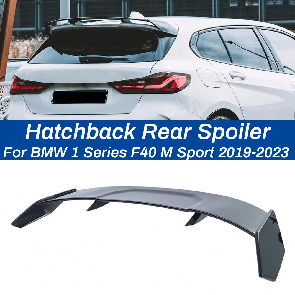 For BMW 1-series F40 M Sport M135i 128ti 118D 2019-2023 High Quality ABS Hatchback Spoiler Gloss Black Rear Trunk Wing