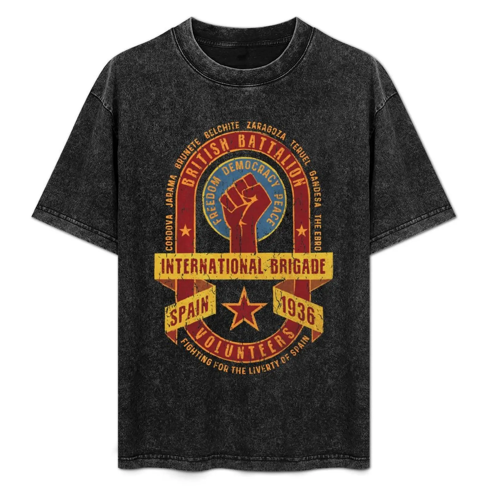 

International Brigade - British Battalion T-Shirt cheap stuff blacks mens t shirts top quality