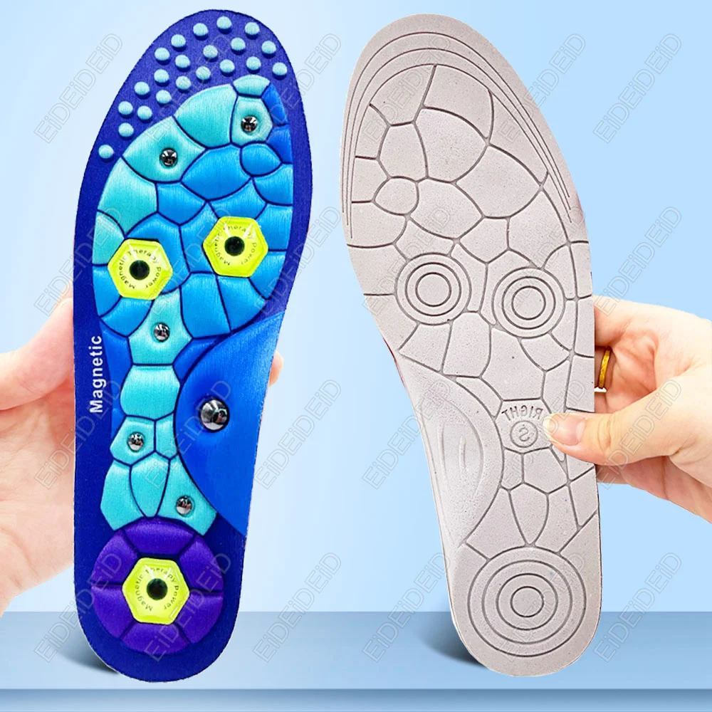 Neue magnetische Akupressur-Einlegesohlen zur Unterstützung des Fußgewölbes, zur Schmerzlinderung und zur Formgebung, orthopädische Einlegesohlen für Damen und Herren. – Detail 7