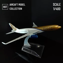 Scale 1:400 Metal Aviation Replica Gulf Air Aircraft Model Diecast Airplane Miniature Xmas Kids Room Decor Gift Toys for Boys