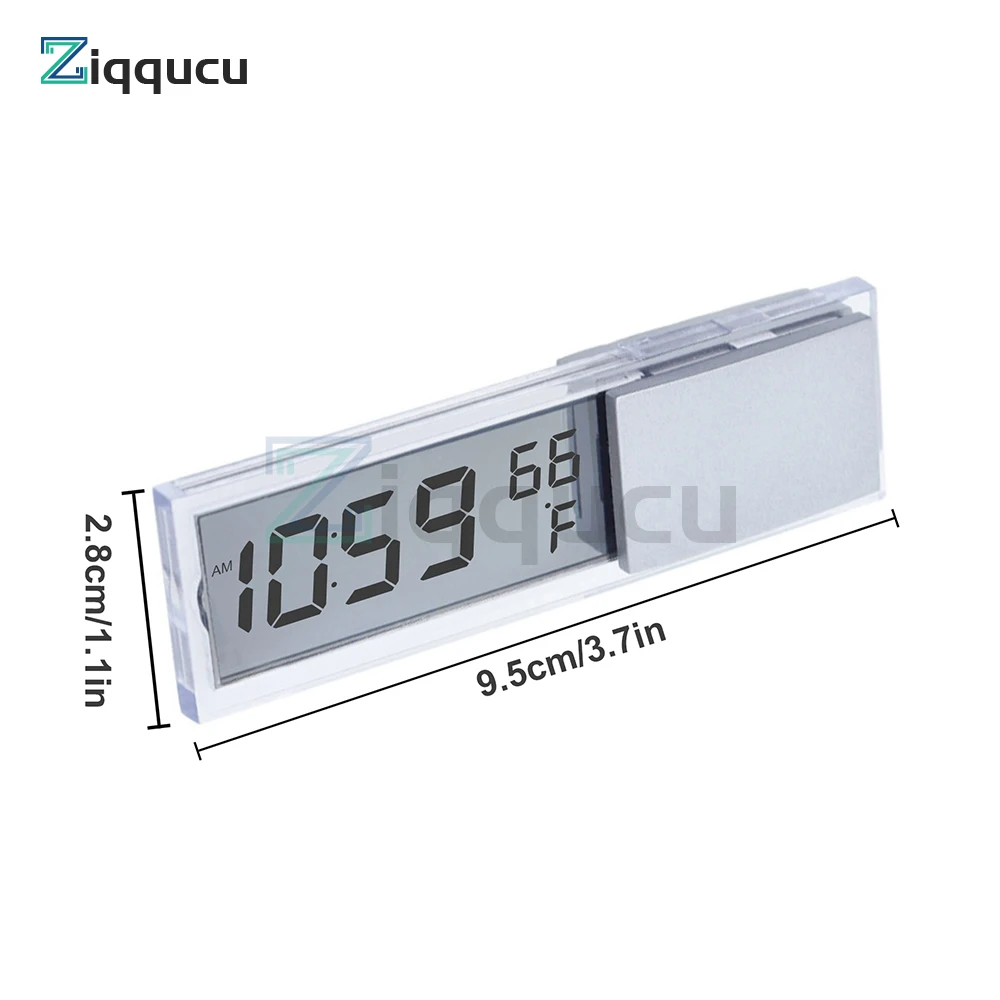 LCD Display Digital Car Clock Thermometer Temperature Meter Gauge Auto Mini Clock Monitor for Truck Car