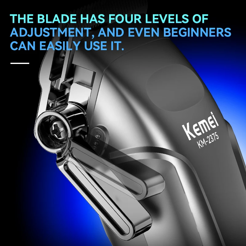KEMEI km-2375 المهنية اللاسلكي قابلة للشحن مقص الشعر مجموعة الحلاق مقص الشعر الكهربائية قابلة للشحن أفضل الشعر المتقلب