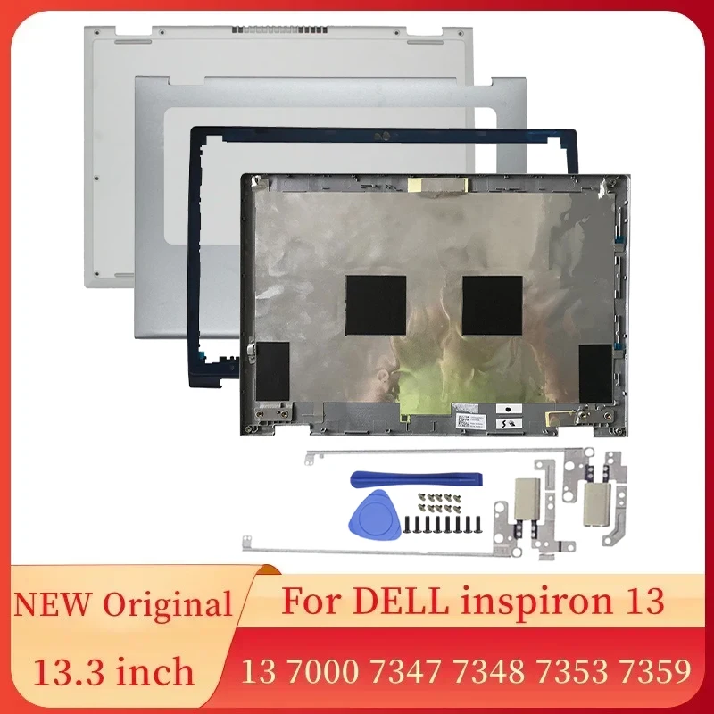 laptop lcd tampa traseira moldura frontal dobradicas palmrest caixa inferior prata dell inspiron 13 7000 7347 7348 7353 7359 novo 01