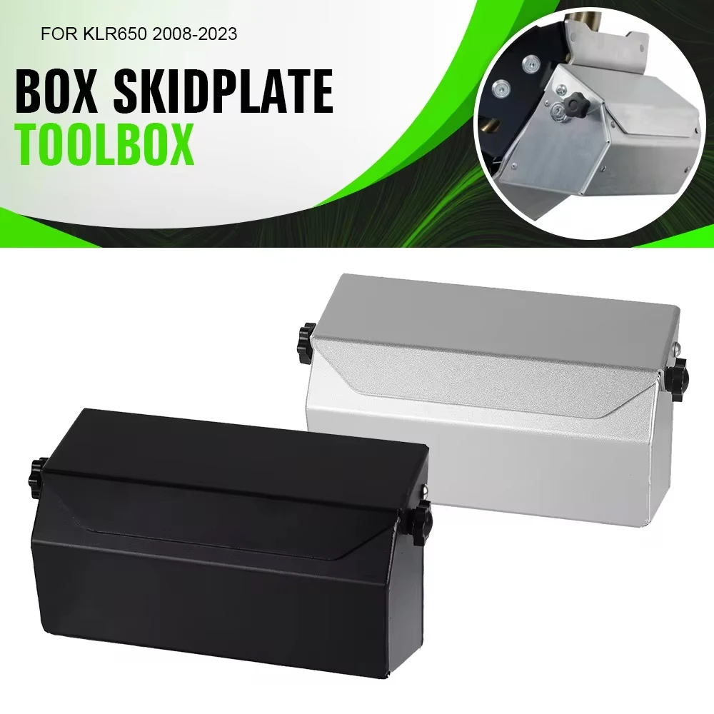 

Aluminum Waterproof Tool Package Bags For Kawasaki KLR650 2008-2023 2021 2022 Toolbox Tool Box Storage Skid Plate Tool Box