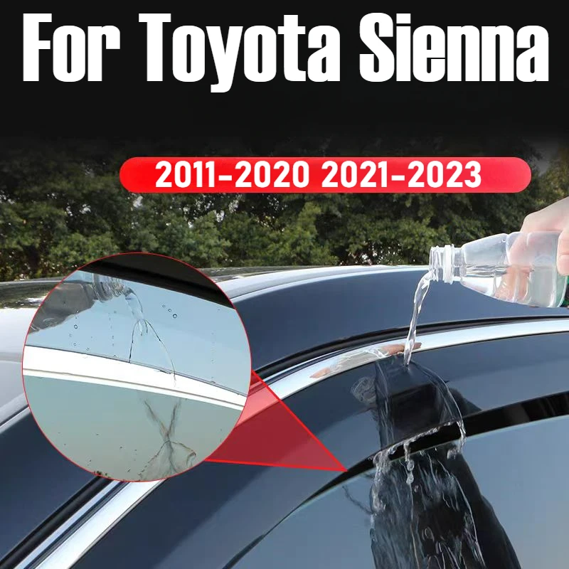 

For Toyota Sienna 2011-2020 2021 - 2023 Car Accessories Window Visor Vent Shade Rain Sun Guard Deflector Awnings Shelters Covers