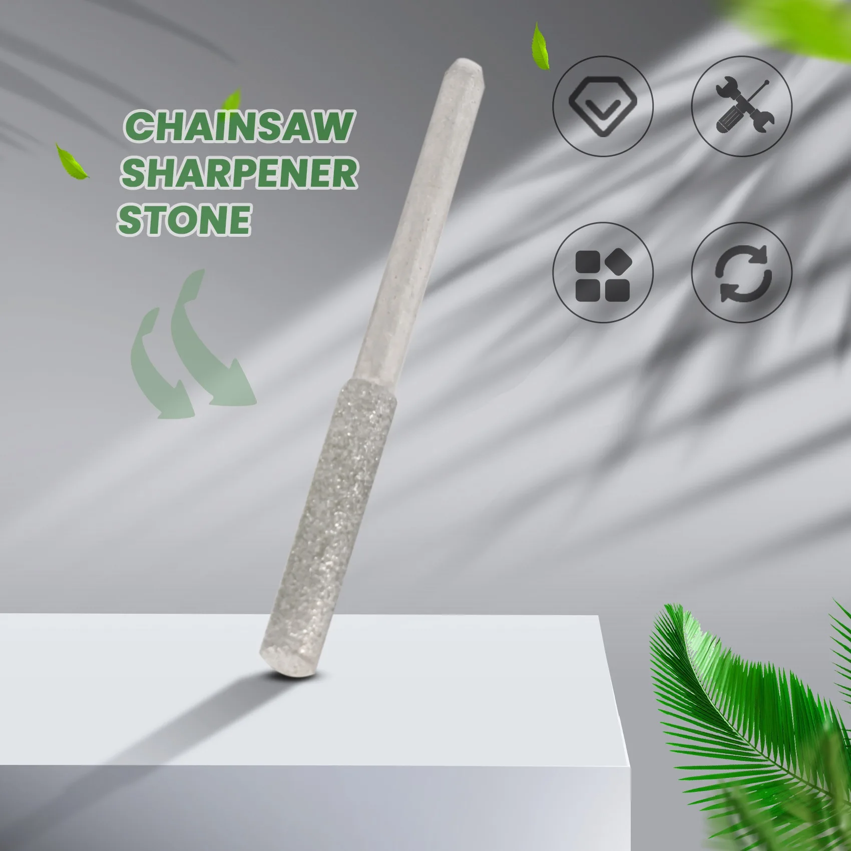 DT19-30 Pieces Chainsaw Sharpener Stone Burr Grinding Stone File, Polishing Grinding Tool Grinding Bits, 5/32 Inch/ 4 Mm