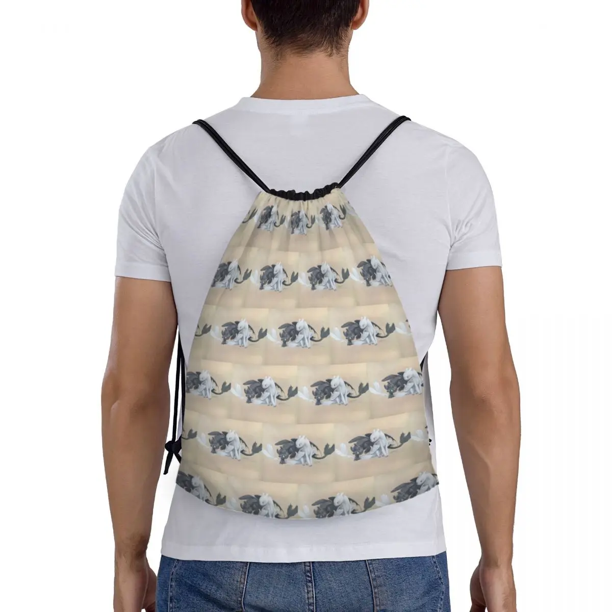 

Toothless And Lightfury Backpacks Fashion Portable Drawstring Bags Storage Bag Book Bags For Travel Students