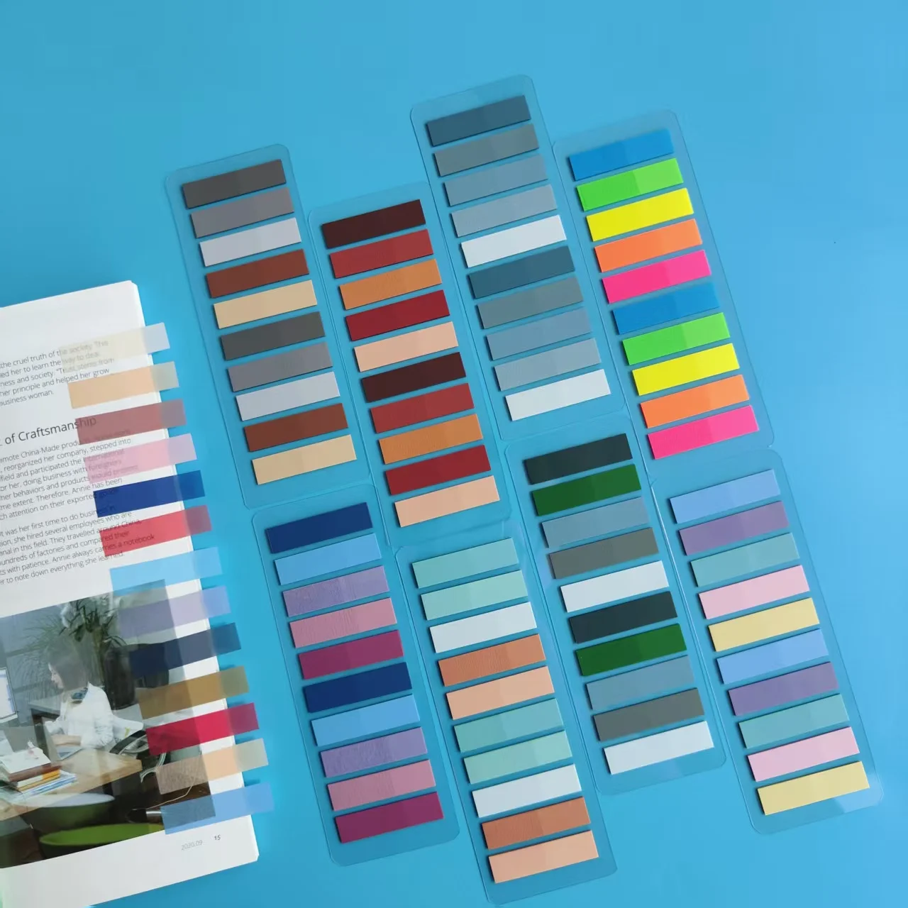 8 عبوات من Morandi مؤشر اللون الصلب مذكرة الوسادة ملاحظات لاصقة صفحة علامات العلم علامات التبويب مجموعة ملصقات لمستلزمات مكتبية مكتبية #2