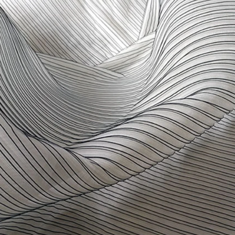 

Black White Striped Fabric Stage Background Dress Apparel Sewing Fabrics for Sew By The Meter Diy Wholesale Cloth