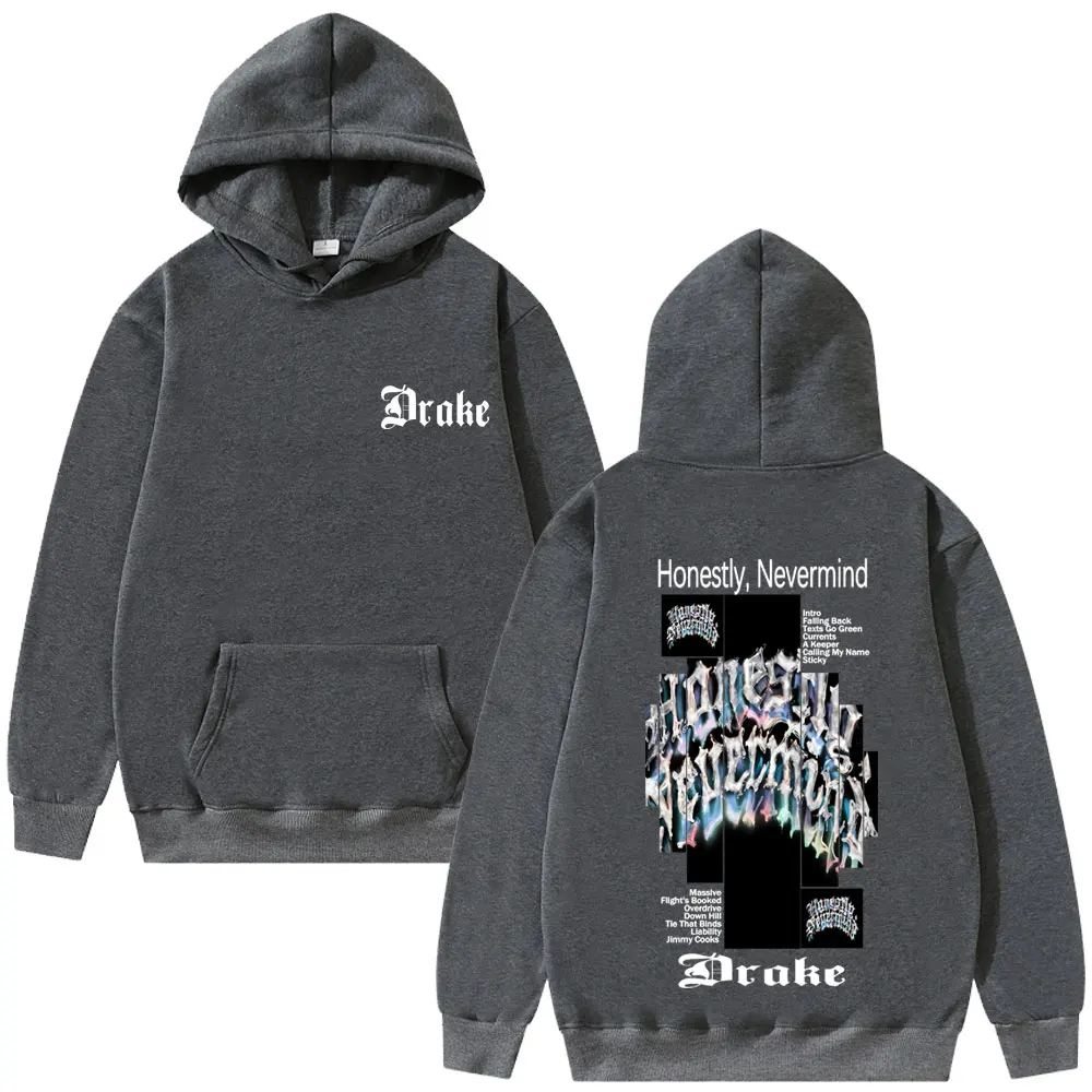 مغني الراب دريك صادقة لا تفعل ألبوم طباعة هوديي الرجال النساء الهيب هوب موضة المتضخم الشارع الشهير الذكور Vintage مقنعين البلوز
