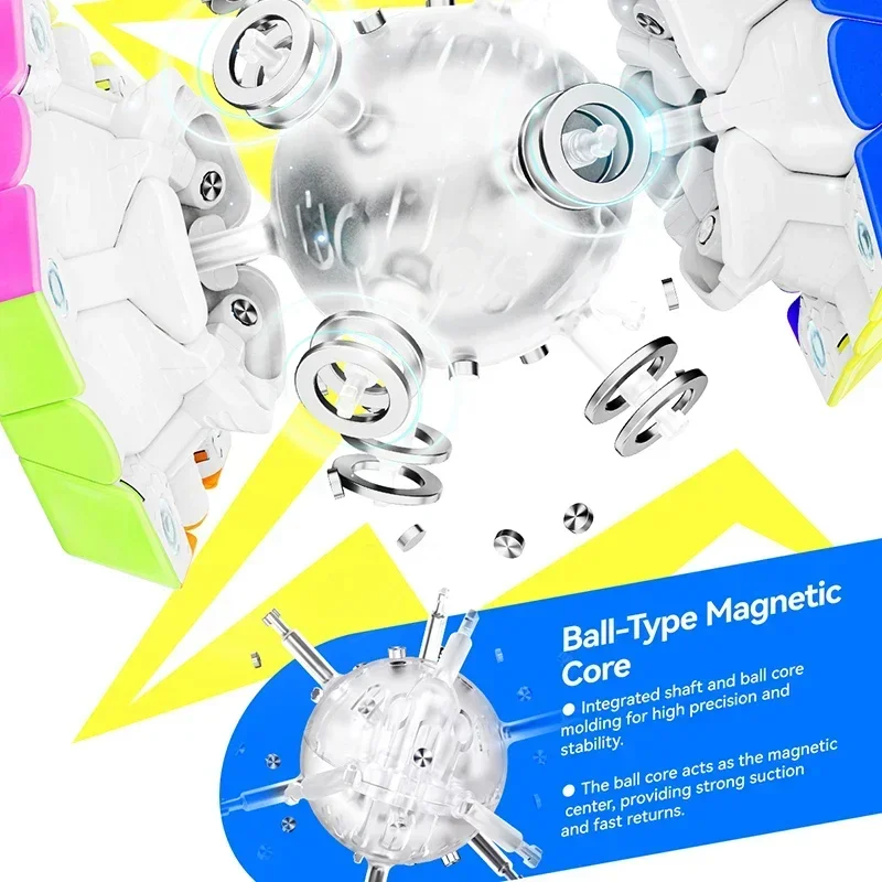 【JudyCube】GAN Megaminx V2 Magnetic (MagLev) Dodecahedron Magnets Speed Puzzle Gift Toys Gan Megaminx V2 UV Puzzle Fidget Toys