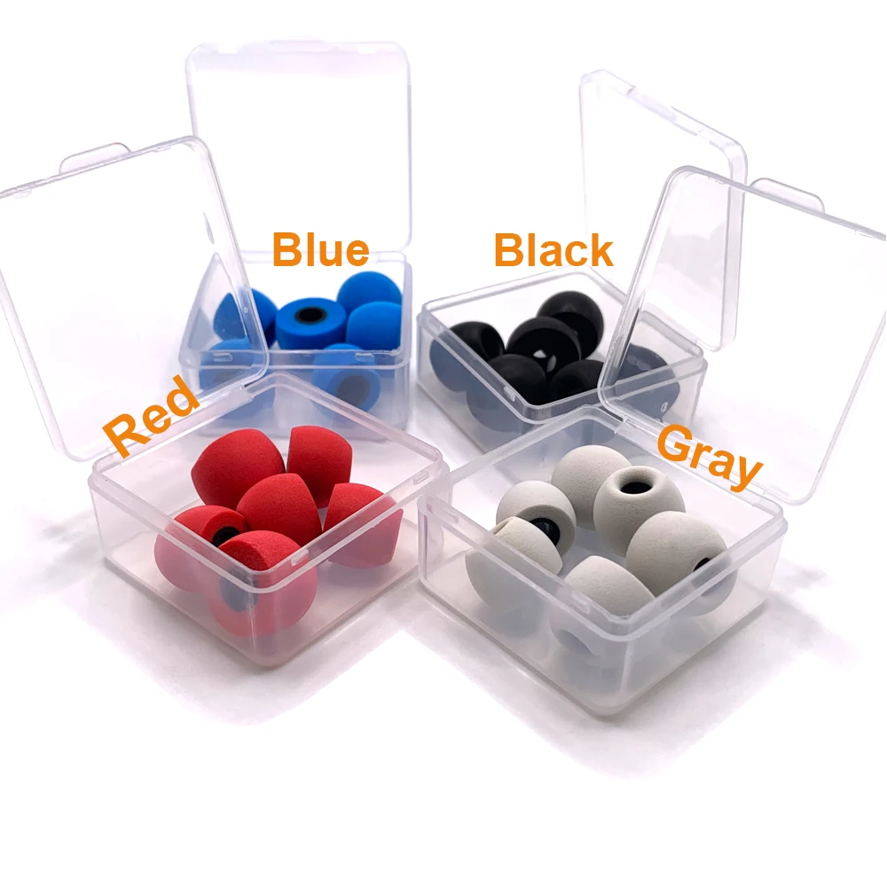 3Pairs Memory Foam Ear Tips TS-200 4.5mm (L M S) For SOUNDPEATS H1 In-ear Earphone 4.5mm-5.5mm Headset Noise Isolation Eartips