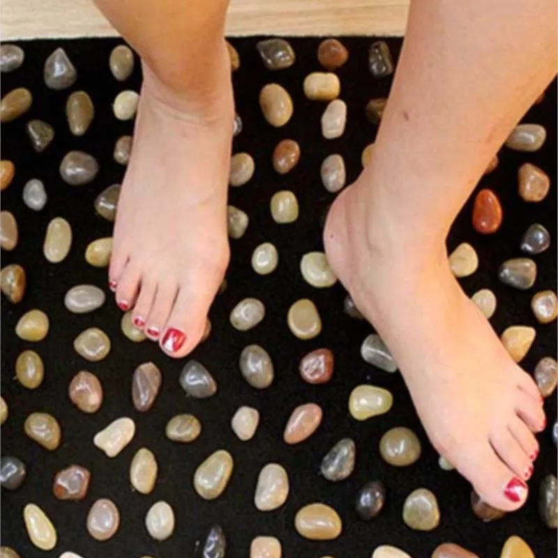 وسادة تدليك القدم من الحصى للمشي في المنزل، بطانية باديكير باي مايسي، طريق الحصى الحجري يشير إلى مدلك المشبك للرجال والنساء #3