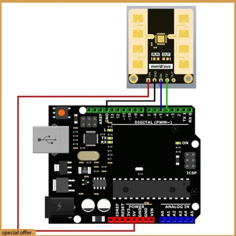 A68Z Mmwave C4001 24 GHz Sensor für Echtzeitüberwachung, Tracking-Geschwindigkeitserkennungssensor