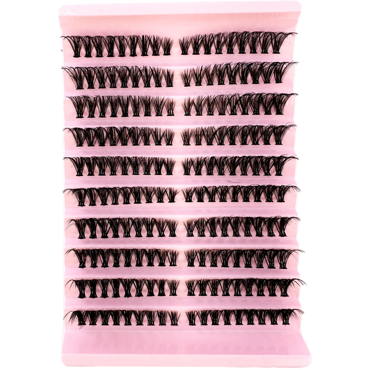 Links + Rechts Wimpernverlängerung Katzen-/Fuchs-Augeneffekt-Wimpern Einzelne Cluster 3D Wispy Natürlich aussehende DIY segmentierte Wimpernverlängerungen – Detail 4